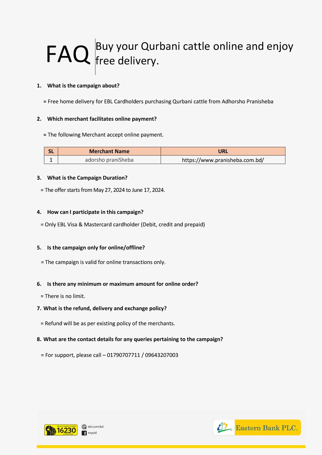 Adorsho praniSheba FAQ