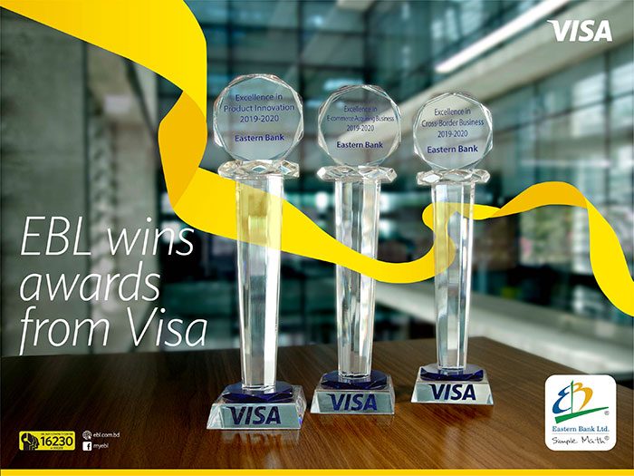 EBL wins awards from Visa