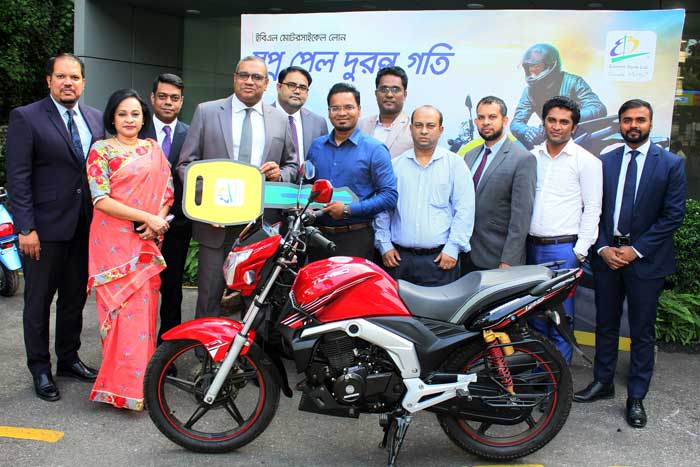 EBL hands over key to the first two wheeler loan customer